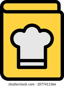 chef book vector illustration isolated on a transparent background . colour vector icons for concept or web graphics.
