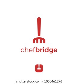 Chef and Bridge Logo Design Template