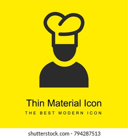 Chef bright yellow material minimal icon or logo design