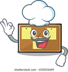 Chef bulletin board stuck to wall character