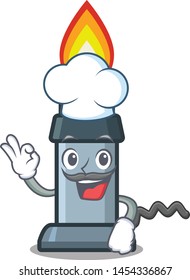 Chef bunsen burner in the mascot shape