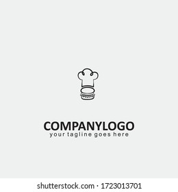 Chef Burger Logo Icon Flat
