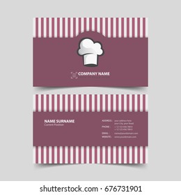 Chef Business Card Design Template. 