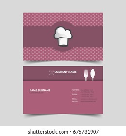 Chef Business Card Design Template. 