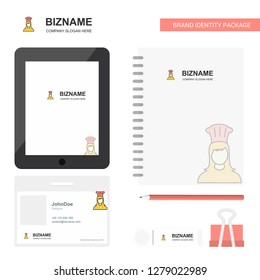 Chef Business Logo, Tab App, Diary PVC Employee Card and USB Brand Stationary Package Design Vector Template