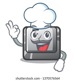 Chef button F isolated in the mascot