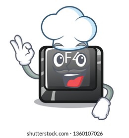 Chef button f4 isolated with the character
