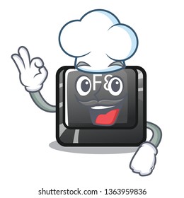 Chef button f8 isolated with the cartoon