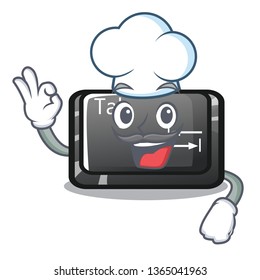 Chef button tab in the shape cartoon