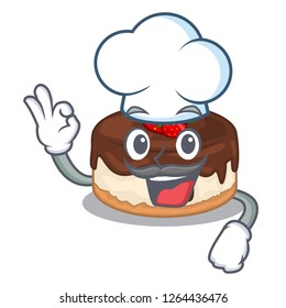 Chef cake berries in character that fresh