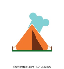 Chef Camping Logo Icon Design