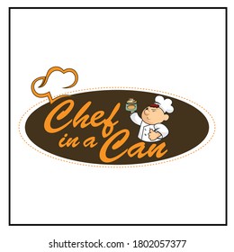 un chef con lata en la mano