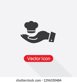 Chef Cap In The hand Icon Vector Illustration Eps10