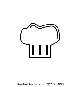 chef cap, hat, header, banner, bonnet, helmet icon. Simple outline vector of food set for UI and UX, website or mobile application on white background