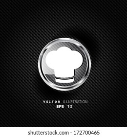 Chef cap icon. Cooking cap