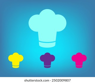 Icono de gorra de chef. Tapa de cocción