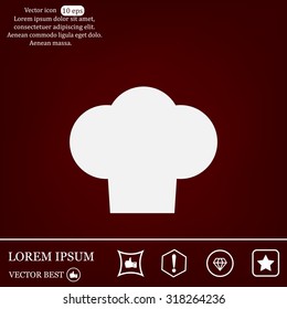 Chef cap icon. Cooking cap