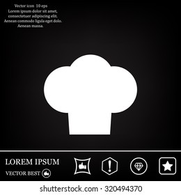 Chef cap icon. Cooking cap