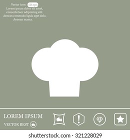 Chef cap icon. Cooking cap