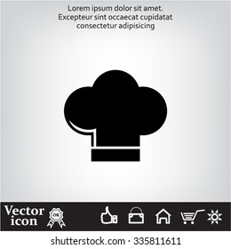 Chef cap icon. Cooking cap