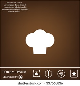 Chef cap icon. Cooking cap