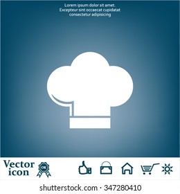 Chef cap icon. Cooking cap