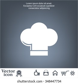 Chef cap icon. Cooking cap