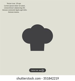 Chef cap icon. Cooking cap