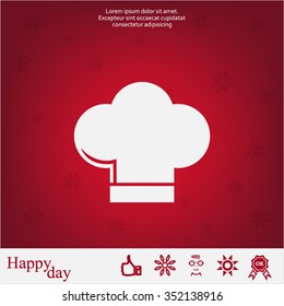 Chef cap icon. Cooking cap