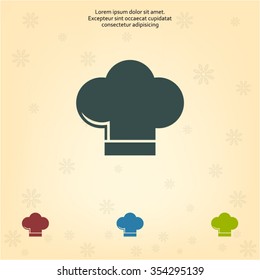 Chef cap icon. Cooking cap