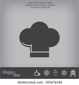 Chef cap icon. Cooking cap