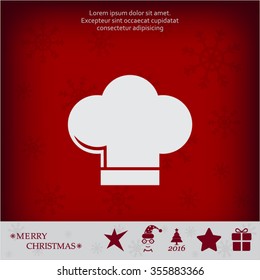 Chef cap icon. Cooking cap