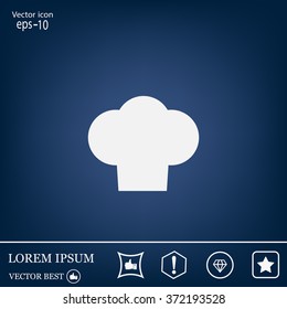 Chef cap icon. Cooking cap