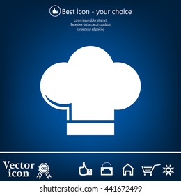 Chef cap icon. Cooking cap