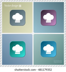 Chef cap icon. Cooking cap