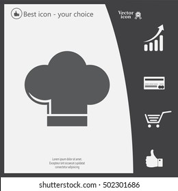 Chef cap icon. Cooking cap