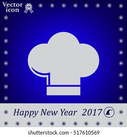 Chef cap icon. Cooking cap