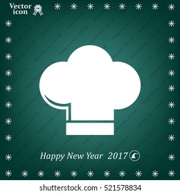 Chef cap icon. Cooking cap