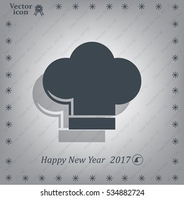 Chef cap icon. Cooking cap