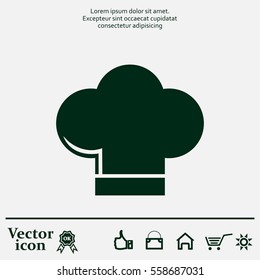 Chef cap icon. Cooking cap