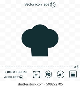 Chef cap icon. Cooking cap
