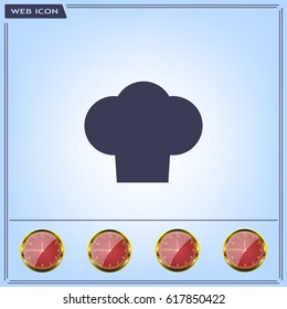 Chef cap icon. Cooking cap