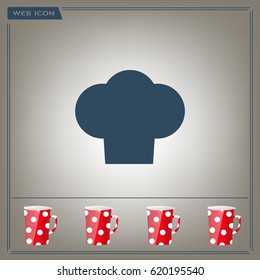 Chef cap icon. Cooking cap