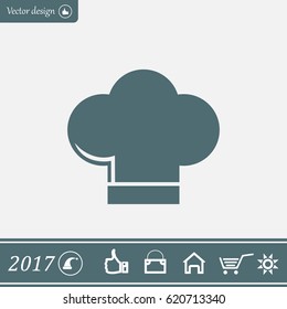 Chef cap icon. Cooking cap