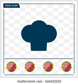 Chef cap icon. Cooking cap