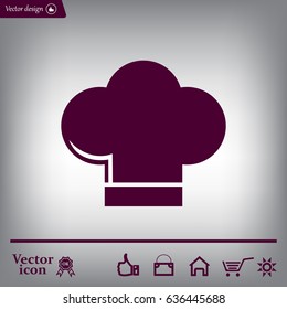 Chef cap icon. Cooking cap
