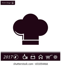 Chef cap icon. Cooking cap