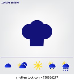 Chef cap icon. Cooking cap