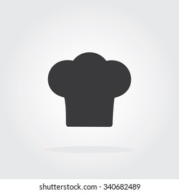 Chef cap icon. Cooking logo for food, chef, lunch, dinner, menu sign.