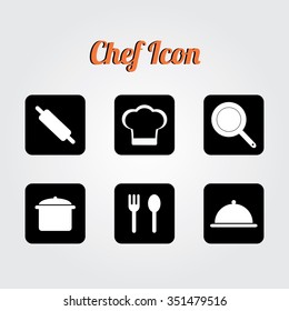 Chef cap icon. Cooking cap. cooking logo, Vector Logo Template.
